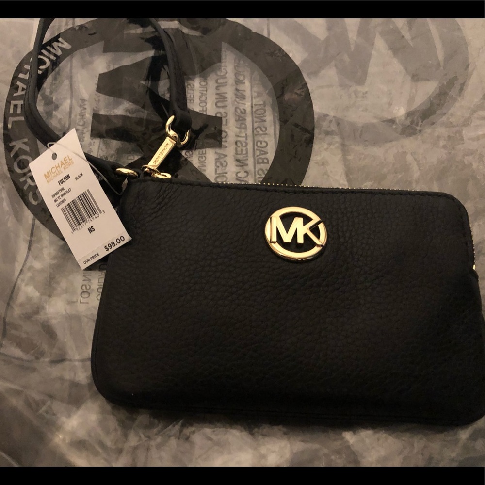 MK black wristlet
